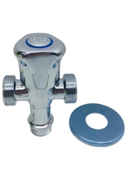 Tek-El Çift Girişli Çamaşır ve Bulaşık Makina Musluğu 1/2"-3/4"