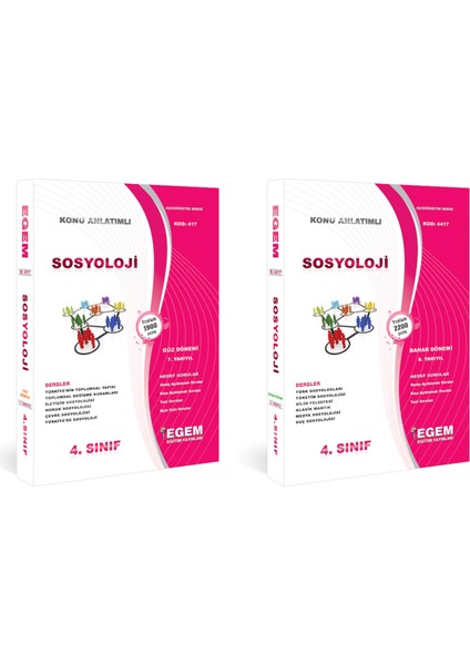 AÖF Sosyoloji Güz ve Bahar Dönemi 4. Sınıf Konu Anlatımlı Soru (Ciltli)