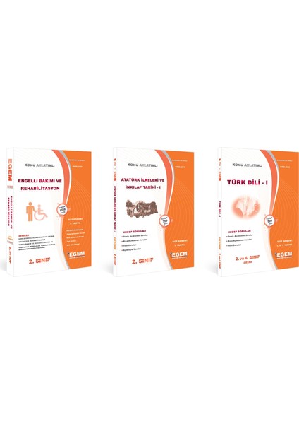 AÖF Engelli Bakımı ve Rehabilitasyon 2. Sınıf 3 Dönem Konu ve Soru Set (Ciltli)