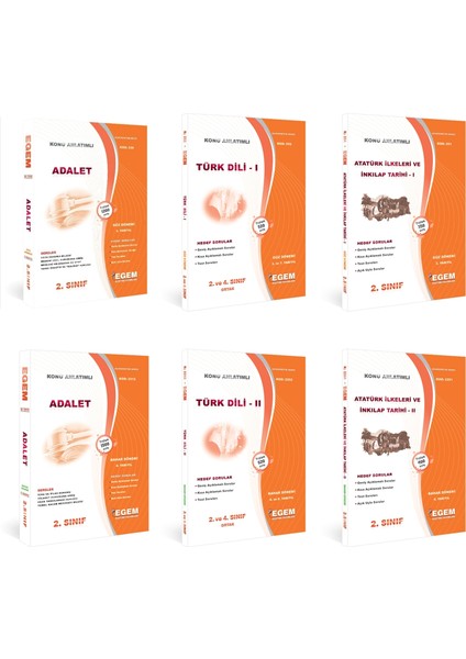 AÖF Adalet 2. Sınıf Güz ve Bahar Dönemi Konu Anlatımlı Soru Ful Set (Ciltli)