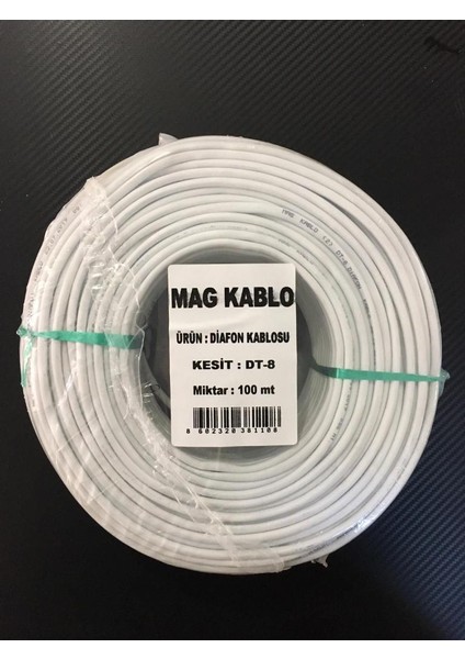 Dt8 Diafon Kablosu 100 Metre 100 mt 8x0.22 mm Yerli Malı + Kaliteli Ürün + Aynı Gün Kargo..!