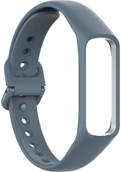 Samsung Galaxy Fit E R375 Kordon Kayış Yumuşak Silikon Akıllı Bileklik Spor Kordon Mavi