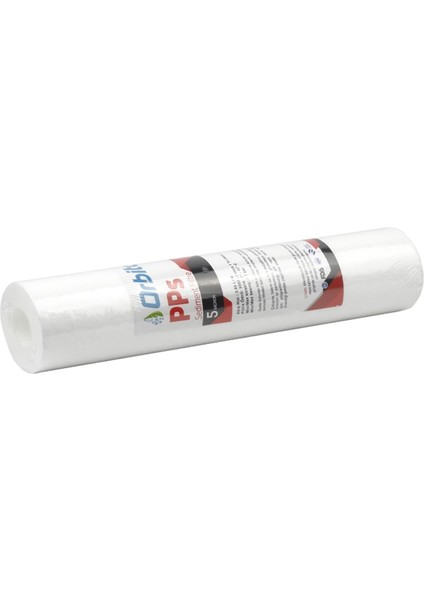Toptan Orbita 10 Inç 5 Mikron Sediment Spun Pp Filtre 25 Adet 1 Koli