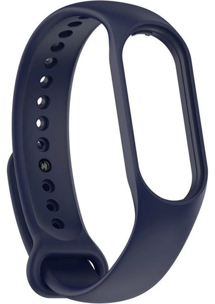 Xiaomi Mi Band 4 Uyumlu Kordon Kayış Yumuşak Silikon Akıllı Bileklik Spor Kordon Lacivert