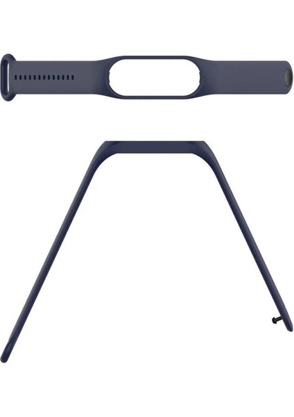 Xiaomi Mi Band 4 Uyumlu Kordon Kayış Yumuşak Silikon Akıllı Bileklik Spor Kordon Lacivert fiyatları