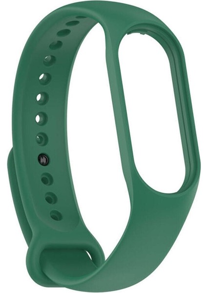 Xiaomi Mi Band 4 Uyumlu Kordon Kayış Yumuşak Silikon Akıllı Bileklik Spor Kordon Koyu Yeşil