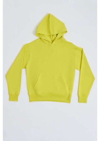 Kapüşonlu Uzun Kollu Erkek Sweatshirt - Sarı Sarı - Xl fiyatları
