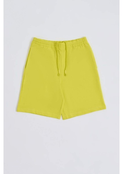 Cepli Regular Fit Erkek Bermuda Şort - Sarı Sarı - Xl fiyatları