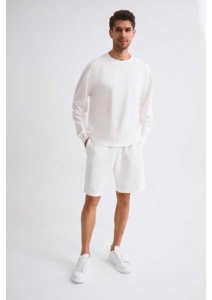 Cepli Regular Fit Erkek Bermuda Şort - Ekru Ekru - Xl fırsatları