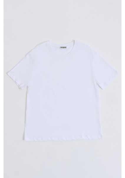 Regular Fit Kısa Kollu Kadın Tişört - Beyaz Beyaz - Xs fiyatları