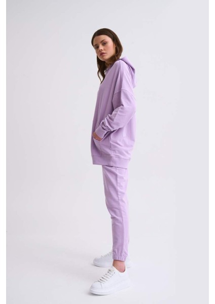 Cepli Regular Fit Bağcıklı Kadın Eşofman Altı - Lila Lila - Xl indirimleri