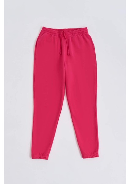 Cepli Regular Fit Bağcıklı Kadın Eşofman Altı - Pembe Pembe - Xs