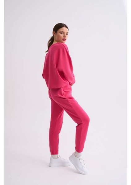 Cepli Regular Fit Bağcıklı Kadın Eşofman Altı - Pembe Pembe - Xs
