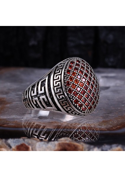 Mikro Taşlı 925 Ayar Gümüş Erkek Yüzük fiyatları