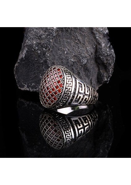 Mikro Taşlı 925 Ayar Gümüş Erkek Yüzük modelleri