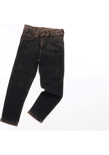 Erkek Çocuk Yırtık ve Eskitme Desenli Kot Pantolon