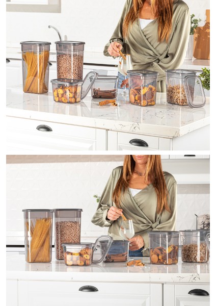 Etiketli 15'li Set Peggy Şeffaf Kapaklı Uzun Dikdörtgen Saklama Kabı 5x(1,3 Litre, 2 Litre, 3,2 Litre) modelleri