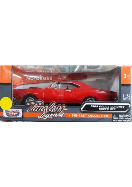 1:24 1969 Dodge Coronet Super Bee Kırmızı