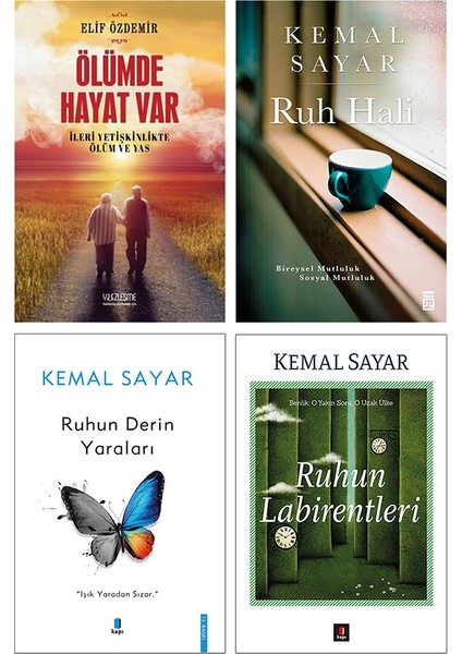 Ölümde Hayat Var - Ruh Hali - Ruhun Derin Yaraları - Ruhun Labirentleri 4 Kitap Set