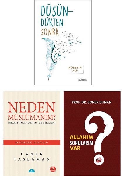 Düşündükten Sonra - Neden Müslümanım - Allahım Sorularım Var? 3 Kitap Set