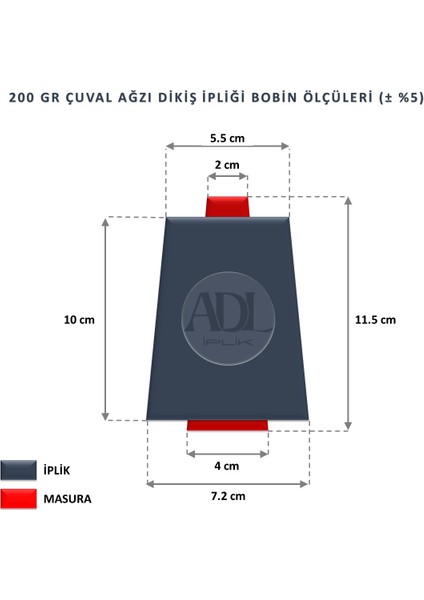 ADL İplik Çuval Ağzı Dikiş Makinası İpi - Beyaz 12 Adet