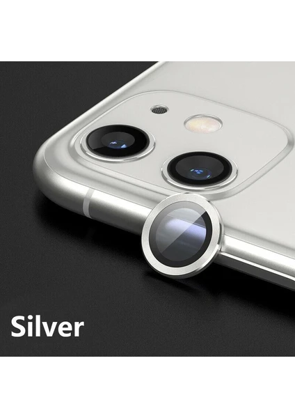 Apple iPhone 11 Mercek Lens Kamera Koruyucu Gri