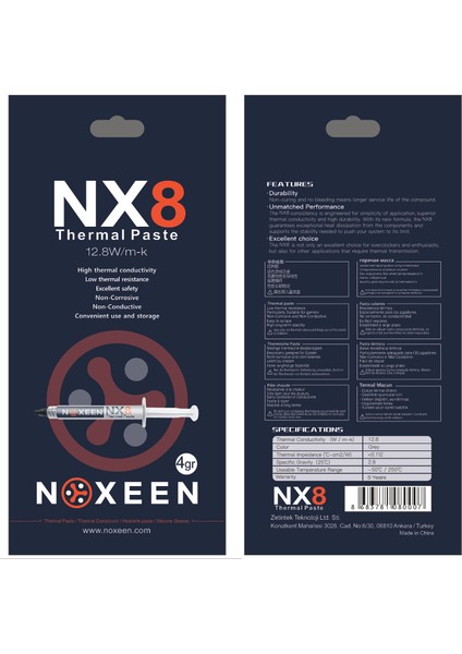 Nx8 Termal Macun 12.8W/M-K 4gr.