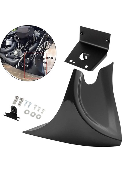 Motosiklet Chin Alt Ön Spoiler Harley 2004-2017 Parlak Siyah indirimleri
