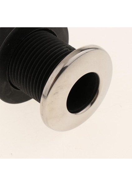 Siyah Eğri Thru Hull Uydurma Deniz Tekne Hortumu Paslanmaz Rim 10MM