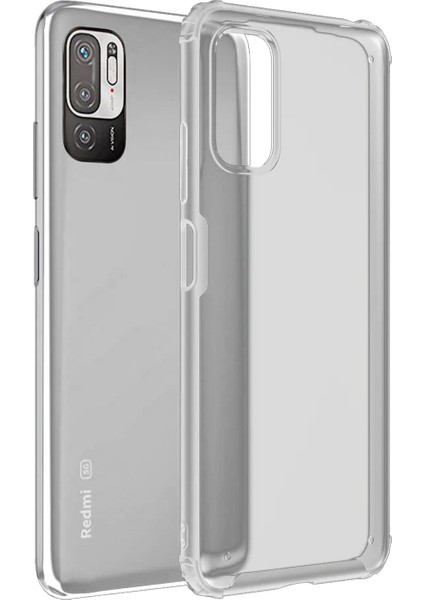Xiaomi Redmi Note 10T 5g Luna Serisi Köşe Korumalı Sert Rubber Kılıf - Şeffaf