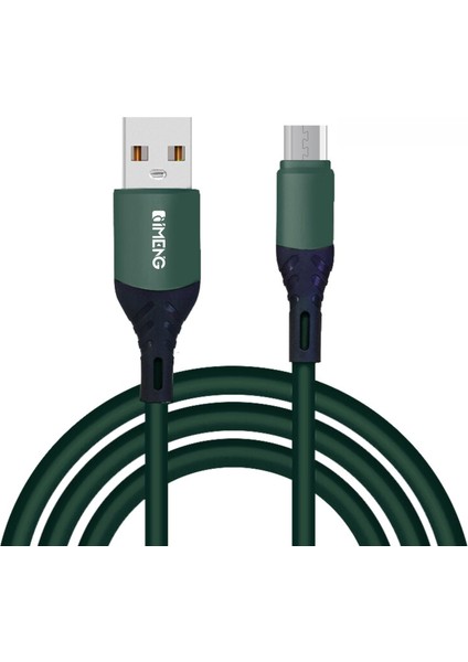 6A 100W UsbA to Micro Data ve Hızlı Şarj Kablosu ML60 Yeşil