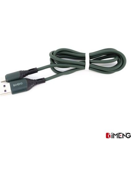 6A 100W UsbA to Micro Data ve Hızlı Şarj Kablosu ML60 Yeşil