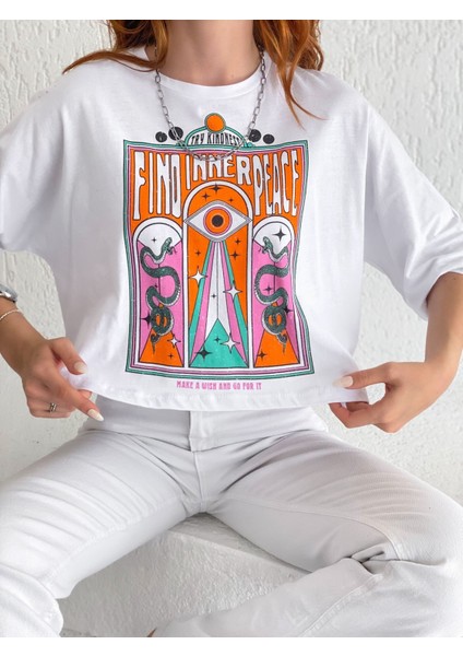 Findinner Peace Baskılı T-Shirt