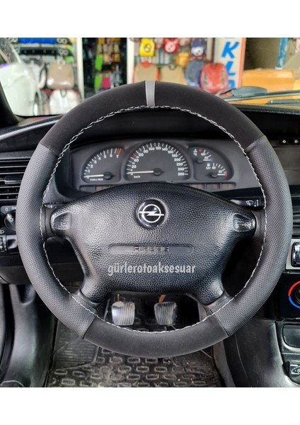 Opel Vectra B Dikmeli Direksiyon Kılıfı Gri Yüzüklü Noktalı Nubuk fiyatları