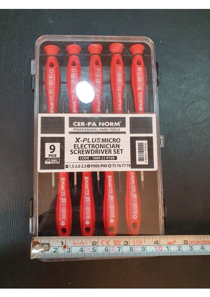Profesyonel Elektronikçi Tornavida Takımı 9 Parça Cer-Pa X-Plus