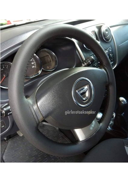 Dacia Duster Dikmeli Direksiyon Kılıfı Soft Siyah(38×10.5cm)
