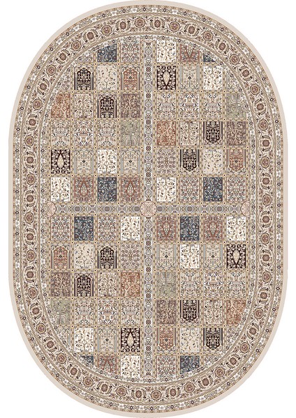 Dijital Baskı Yıkanabilir Kaymaz Taban Oval Salon Halısı RVG7188-HT029