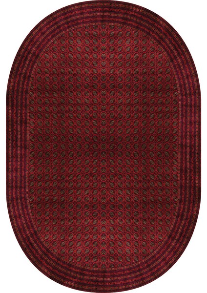Dijital Baskı Yıkanabilir Kaymaz Taban Oval Salon Halısı RVG7222-HT645