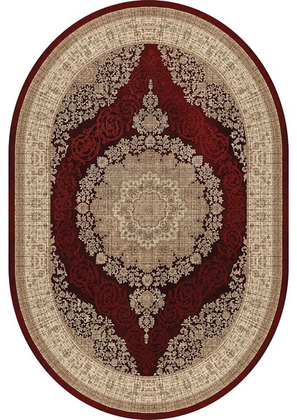 Dijital Baskı Yıkanabilir Kaymaz Taban Oval Salon Halısı RVG7226-HT997