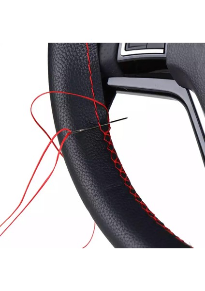 Toyota Corolla Dikmeli Direksiyon Kılıfı Soft Kırmızı Ipli Esnek Kokusuz