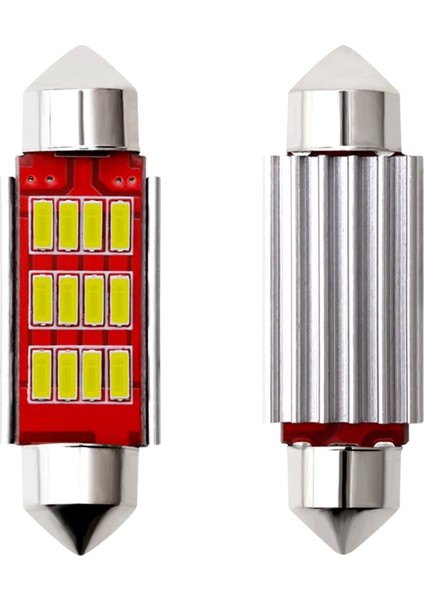 5 Adet Oto Tavan LED Canbus Sofit LED Beyaz 12V Plaka LED Ampül Ortam Aydınlatma 39MM