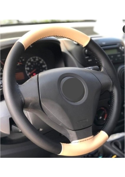 Fiat Punto Iki Renkli Dikmeli Direksiyon Kılıfı Bej-Siyah fiyatları