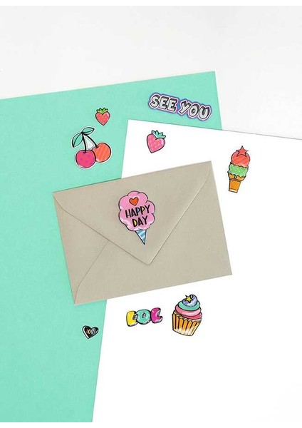 Sticker Puffy 'stay Cool' modelleri