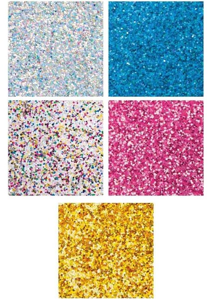 Glitter Karton Parlak Blok 5 Yaprak 300GSM