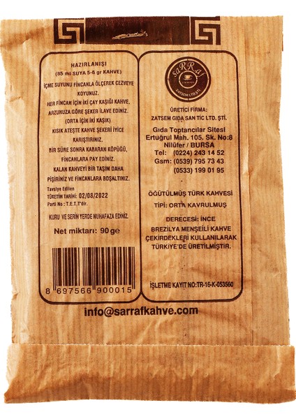 Türk Kahvesi 90 gr fiyatları