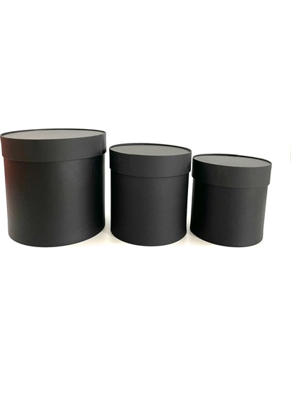 Silindir Model Kutu 3'lü Takım