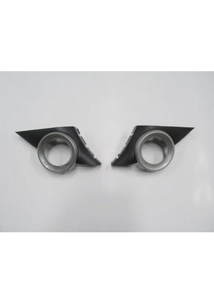 2006 - 2009 Peugeot 207 Sis Lamba Kapağı Sağ - Sol Set (2 Parça) Sis Delikli Çerçevesi Gri (Oem NO:7452HWX)