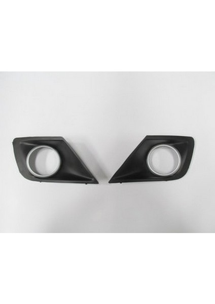 2009 - 2012 Peugeot 207 Sis Lamba Kapağı Sağ - Sol Set (2 Parça) Sis Delikli Çerçevesi Gri (Oem NO:7452ZZX)