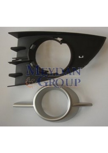 2007 - 2009 Renault Scenic Iı - Sis Lamba Kapağı Sol Sis Delikli Siyah (Dış Çerçevesi Gümüş Gri) 2parça (Oem NO:7701474779)