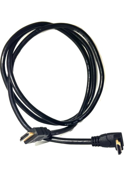 1.5 Metre HDMI Kablo 90 Derece 1.5mt HDMI L Kablo HDMI Erkek - Erkek Aşağı Açılı Kablo 1.5m fırsatları